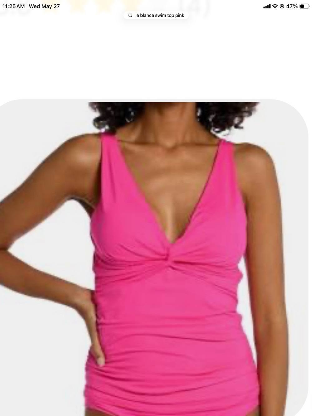 La Blanca Hot Pink One-Piece Swimsuit with Adjustable Straps